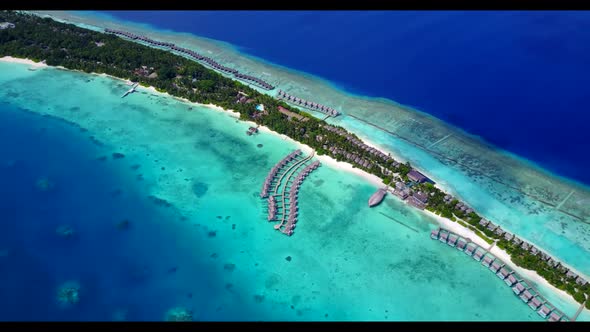 Aerial view texture of tranquil island beach time by turquoise sea and white sand background of a da