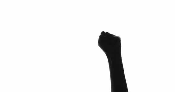 Hand Silhouette Protest Gesture Dark Clenched Fist