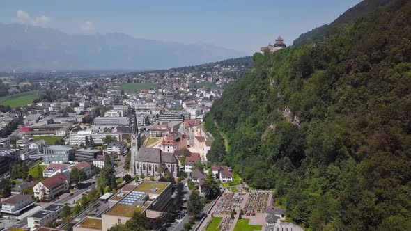 Aerial View of Vaduz, Liechtenstein