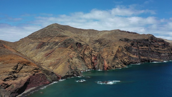 Portugal. Landscape of Madeira island taken from the drone.