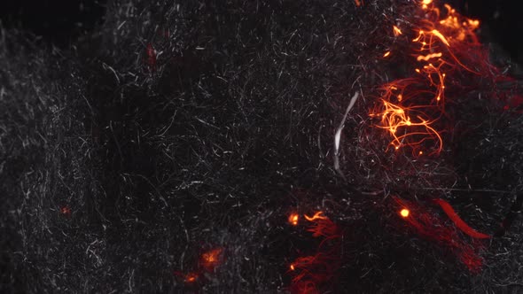 Fire spreads quickly through steel wool 35