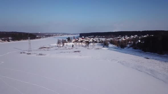 Winter Landscape On The Bank Of The River Western Dvina 