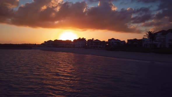 Sunset In The Caribbean Beach With Incredible Colors 3 4k 24fps