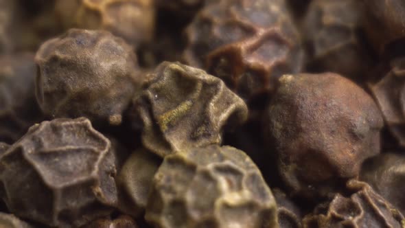 Super Closeup of Dried Peppercorns Smooth Motion