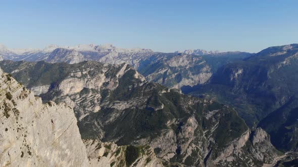 Aerial Shot of the Grlo Sokolovo Gorge Korita Montenegro