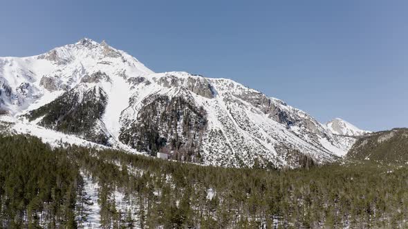 Aerial shot of Fuorn Pass or Ofen Pass in Switzerland