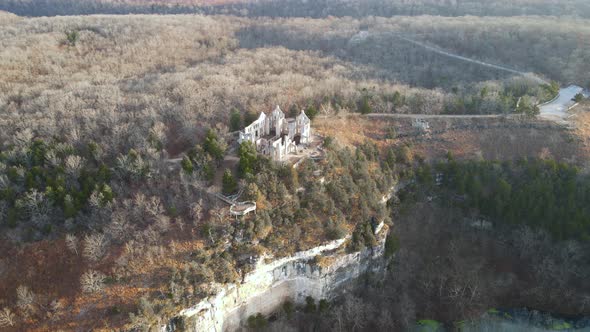 Ha Ha Tonka State Park Castle Ruins in Camdenton, Missouri - Aerial