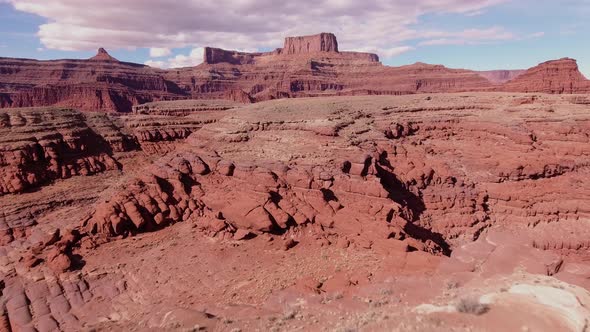 Flying Over The Rugged Landscape Of Southern Utah