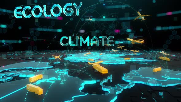 Recycle with Digital Technology Hitech Concept alt