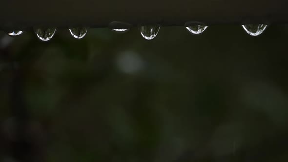 Rain dropping during a storm