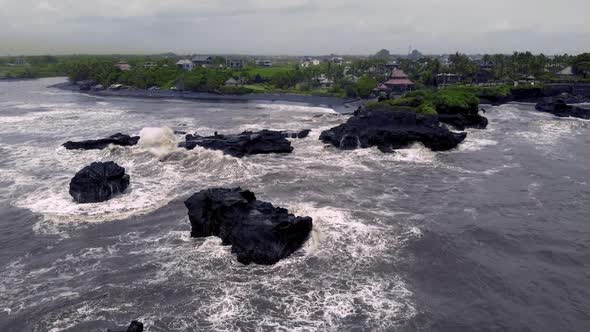 FULLHD Epic Storm on the Mengening Beach Aerial