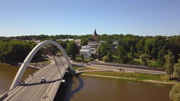 Tarty City Drone Over Bridge