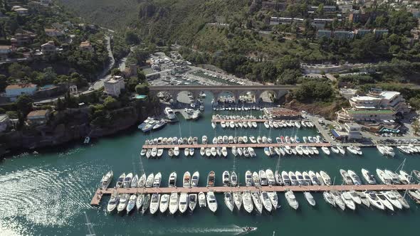 Aerial View of Port De La Rague on the South Coast of France