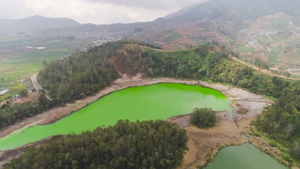 Telaga Warna Lake at Plateau Dieng