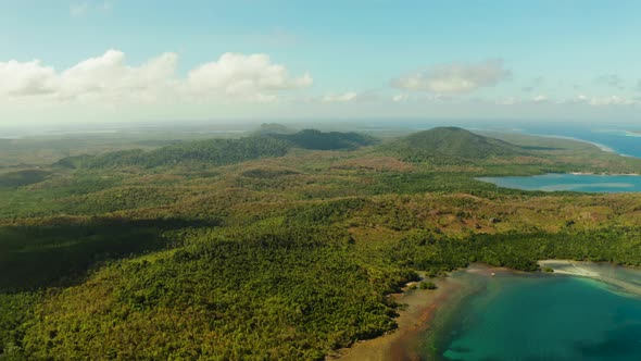 Coastline on the Tropical Island. Balabac Island, Palawan