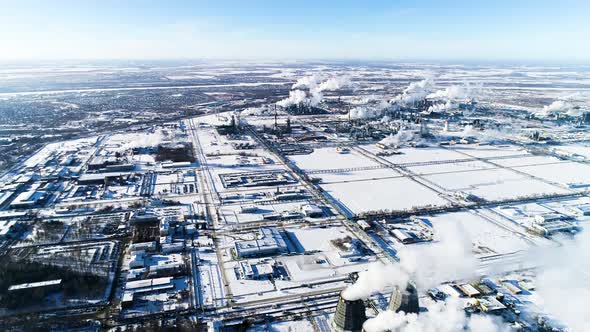 Aerial View Of A Huge Industrial Zone