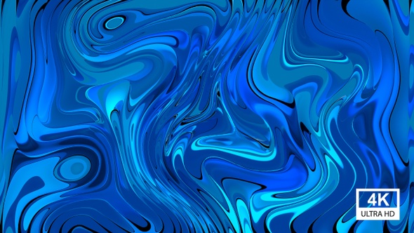 Blue Abstract Fractal Moving Background V2 4K