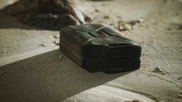 Old Rusty Fuel Canister in the Desert