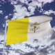 Vatican City Flag With Sky 4k - VideoHive Item for Sale