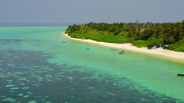 Aerial drone nature of coast beach break by blue sea with sand background