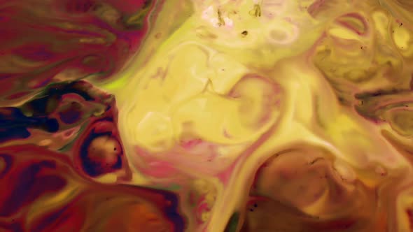 Abstract Food Color Swirling And Blasting Texture