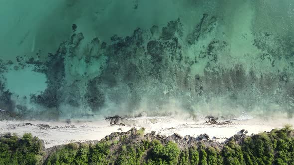 Empty Beach on Zanzibar Island Tanzania Slow Motion