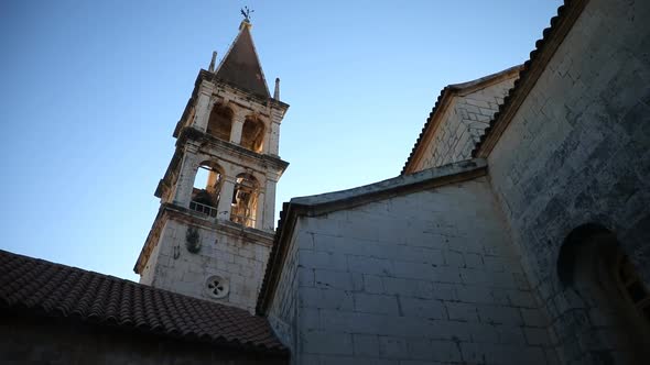 Bell Tower of the Church of Our Lady of the Annunciation in Milna on Brac Island Dalmatia Croatia