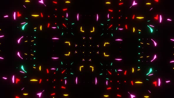 Vj Loop Rotation of Bright Flashing Lights for Visualization