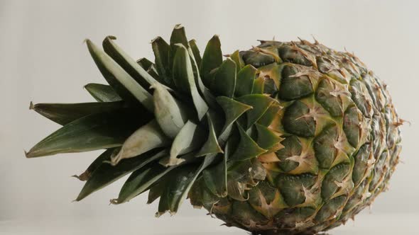 Details of laid down  pineapple close-up 4K 2160p 30fps UltraHD tilting footage - Slow tilt on  Anan