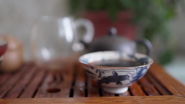 Tea Ceremony on a Portable Table