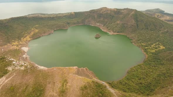 Landscape, Volcano, Mountains and Lake