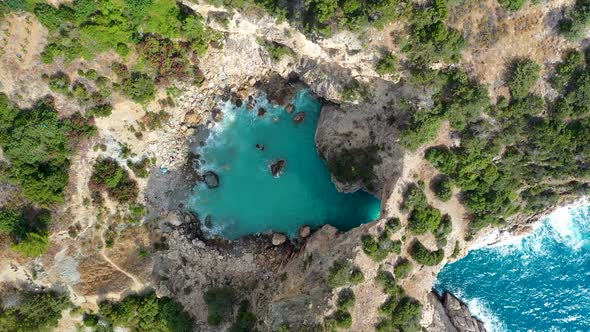 Blue Lagoon in Turkey Filmed on a Drone