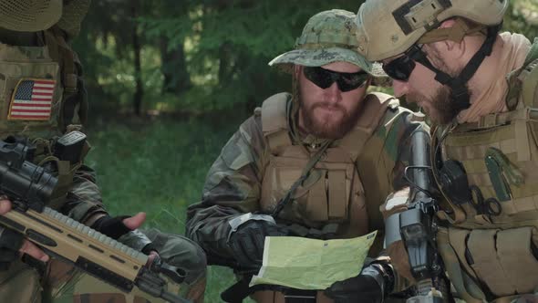 US Intelligence Army Officers Discussing Route alt