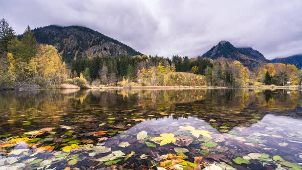 Timelapse of Moorweiher, Oberstdorf, Allgaeu Alps, Bavaria, Germany