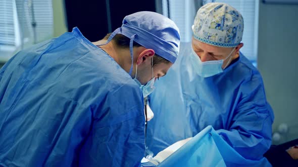 Surgical work in the operating room