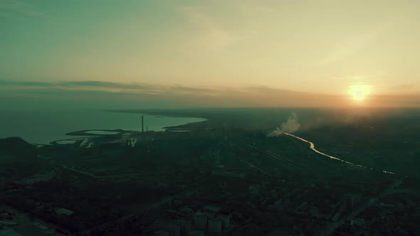 Industrial City Mariupol in the Summer