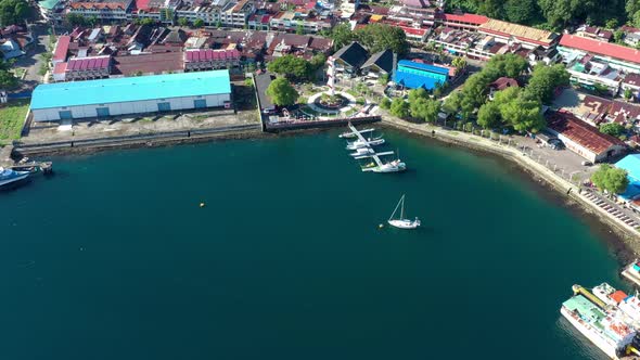 AH - Aerial View Of Port In Sabang Bay 07