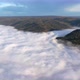 Aerial Hyperlapse of Fog in a Mountain Gorge at Dawn. - VideoHive Item for Sale