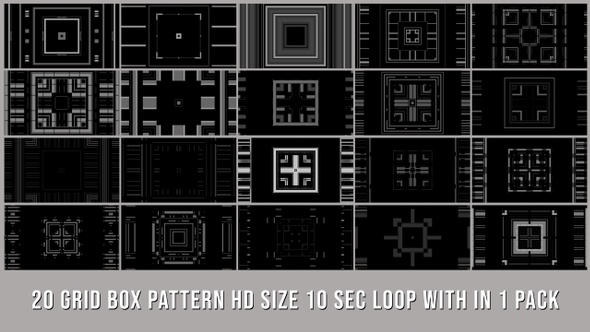 Grid Box Pattern Elements Pack V01