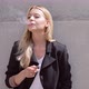 Stylish Woman Smoking on Street - VideoHive Item for Sale