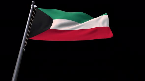 Kuwait Flag With Alpha Channel  4K