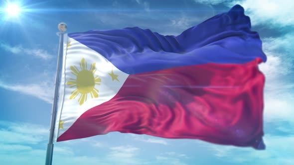 4K 3D Philippines Flag