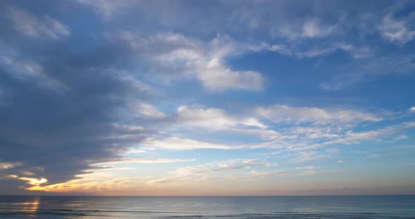 Sunset , beach of Messanges, Landes department, Nouvelle Aquitaine, France