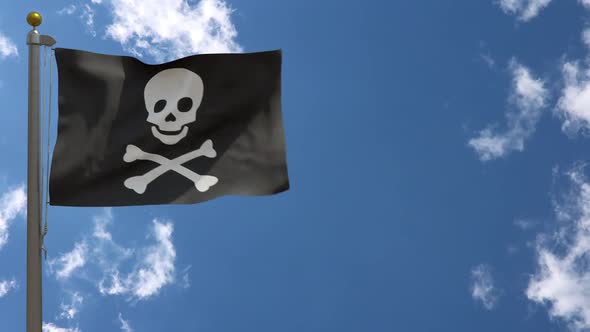 Pirate Flag Jolly Roger Flag On Flagpole