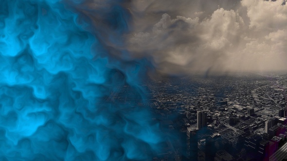 Blue Smoke Transition Effect 4K