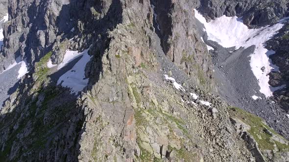 Flying on the Sharp Mountain Ridge