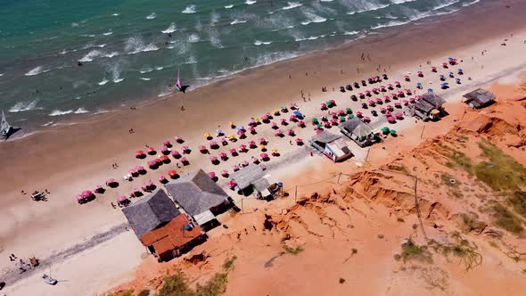 Canoa Quebrada Beach, Ceara. Northeast Brazil. Beach landscape of Ceara state.