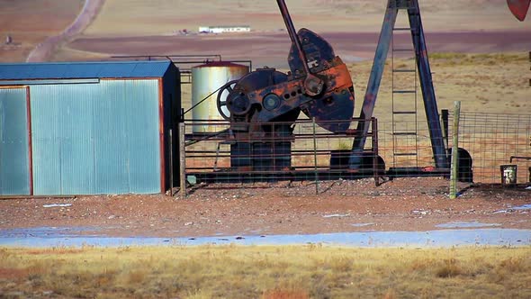 Moving Parts of an Oil Rig in Nebraska.