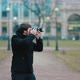 A Young Photographer Takes Pictures in Autumn Weather - VideoHive Item for Sale