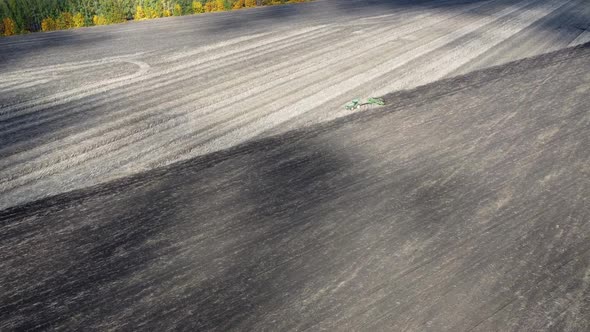 View From the Height of an Agricultural Tractors